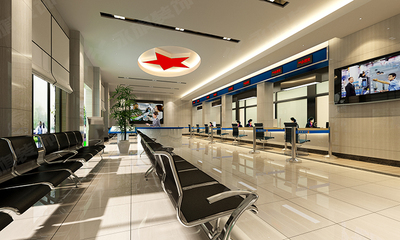 政府服務大廳設計案例效果圖及鄭州裝修公司與軟件開發一體化解決方案
